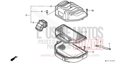 AIR CLEANER VFR750FK de 1989